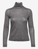NWT! Women's Mango Isabell aHigh Neck Tee in Grey, Sz M!