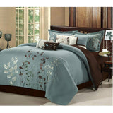 New Bed in a Bag! Chic Home Bliss Garden 8 Piece Embroidered Comforter Set, Queen, Sage! Retails $200+