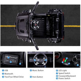 New Fully Assembled METAKOO 12V 10Ah Ride On Kids Electric Truck with Remote Control, Double Open Doors, Safety Belt & Spring Suspension, LED Lights, USB/ Bluetooth Player and Horn Button! 2WD/4WD!!  BLACK! Retails $459+