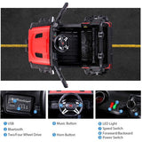 New Fully Assembled METAKOO 12V 10Ah Ride On Kids Electric Truck with Remote Control, Double Open Doors, Safety Belt & Spring Suspension, LED Lights, USB/ Bluetooth Player and Horn Button! 2WD/4WD!! RED!  Retails $459+