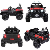New Fully Assembled METAKOO 12V 10Ah Ride On Kids Electric Truck with Remote Control, Double Open Doors, Safety Belt & Spring Suspension, LED Lights, USB/ Bluetooth Player and Horn Button! 2WD/4WD!! RED!  Retails $459+