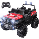 New Fully Assembled METAKOO 12V 10Ah Ride On Kids Electric Truck with Remote Control, Double Open Doors, Safety Belt & Spring Suspension, LED Lights, USB/ Bluetooth Player and Horn Button! 2WD/4WD!! RED!  Retails $459+