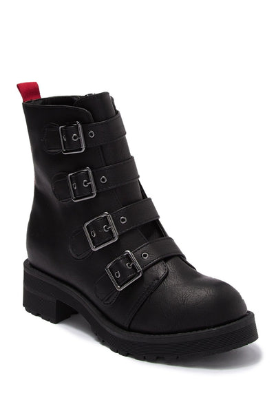 Brand new Women's MIA Chelsey Buckle Combat Boot, Black, Sz 8! Retails $115+