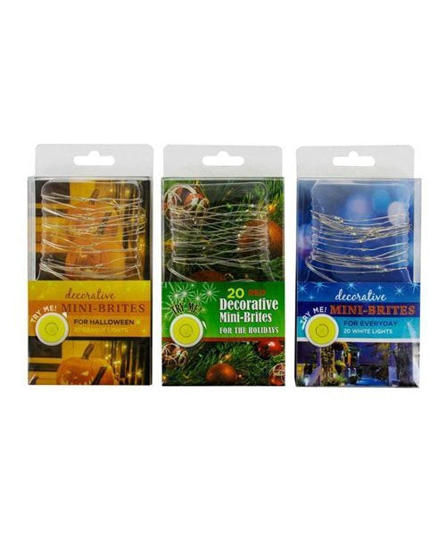 20 LED Decorative Light Strands – 3 Pack w/timer!