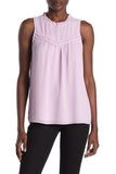 New Women's NAKED ZEBRA Braided Trim Mock Neck Top In Lilac, Sz M! Great layering piece, wear under a cardigan or blazer!