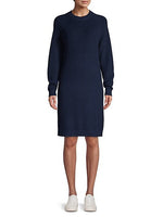 Core Life Raglan-Sleeve Cotton-Blend Sweater Dress, Navy, Sz M!