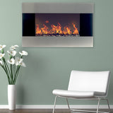 New in box! Northwest 80-EF421S Electric Fireplace with Wall Mount and Remote, Stainless Steel! Retails $327 w/tax!