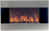 New in box! Northwest 80-EF421S Electric Fireplace with Wall Mount and Remote, Stainless Steel! Retails $327 w/tax!