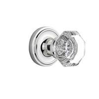 Clear Crystal Waldorf Passage Door Knob with Classic Rosette, 2.75" Bright Chrome! Winner can purchase 2nd at winning bid! Retails $144 W/Tax!