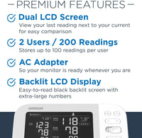 New in box! OMRON Platinum Blood Pressure Monitor, Premium Upper Arm Cuff, Digital Bluetooth Blood Pressure Machine, Stores Up To 200 Readings for Two Users (100 readings each) Retails $186+