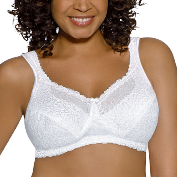 New in package! Playtex 18 Hour Comfort Lace Bra, White Sz 38DDD!