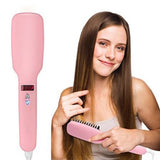 Brand new in package! 2 In 1 LCD PTC Heating + Ionic Electric Fast Hair Straightener Brush Hair Straightener Comb Straightening Brush!