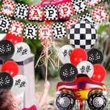 Meuparty Racing Car 1st Birthday Decorations Cars 1st Birthday Party Supplies Happy Birthday Banner Monster Truck Number 1 Foil Balloon Cupcake Toppers