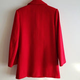 New TALBOTS DOUBLE BREATED GORGEOUS RED PEA COAT WOMEN'S SZ 8
