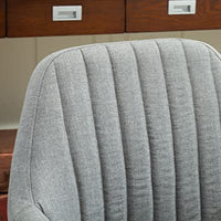 Roundhill Furniture Contemporary Fabric Accent Barrel Back Chair, Grey!