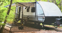 New Goplus RV Awning Side Sun Shade, 9’ x 7’ Black Mesh Sunshade Screen with Complete Kits, Motorhome Camping Trailer Canopy, Outdoor Sun Blocker Net Side Shade, Retails $165+