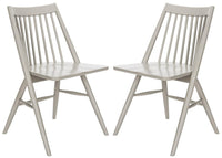 Brand new set of 2 Sleek Grey Dining Chairs! Grey Cody Solid Wood Side Chair (Set of 2)! Retails $470+