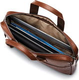 New Samsonite Classic Leather Slim Brief, Cognac (Model: 126038-1221) Retails $150+