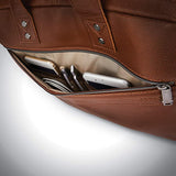 New Samsonite Classic Leather Slim Brief, Cognac (Model: 126038-1221) Retails $150+