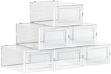 New Set of 6 Transparent Shoe Storage Organizers, Stackable and Foldable by Songmics! Also great for organizing other items, not just for shoes!! Retails $125+