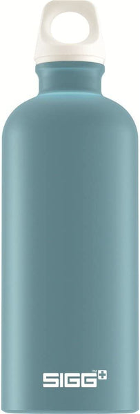 New Sigg Traveller 600ml Brushed Aluminium Water Bottle, Switzerland made! Leak Proof, Screw top lid! BLUE!! RETAILS $26+