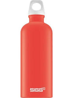 New Sigg Traveller 600ml Brushed Aluminium Water Bottle, Switzerland made! Leak Proof, Screw top lid! FIRE-RED/ORANGE! RETAILS $26+