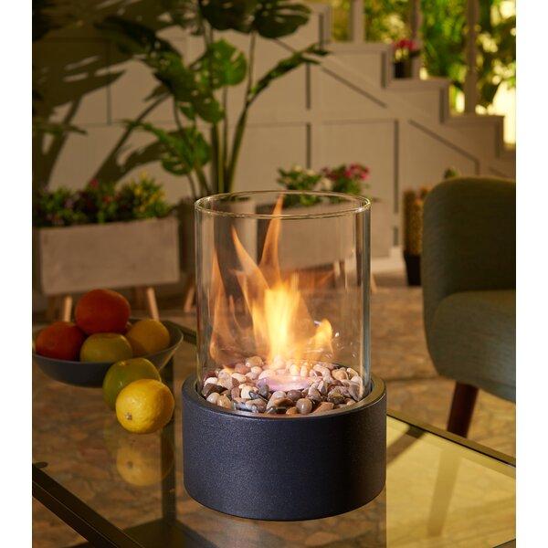 NEW WAYFAIR SOPHIE METAL BIO-ETHANOL OUTDOOR TABLETOP FIREPLACE WITH FLAME GUARD! 11.375"H X 8.25"D! RETAILS $220+