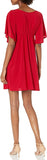 New Star Vixen Women's Flutter-Sleeve Dress in Red, Sz L!