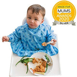 New Tidy Tot Cover & Catch Waterproof Bib attaches to highchair NO More Gaps! Long Sleeve Coverall Baby weaning bib for BLW Baby led weaning, STARS! Retails $26+