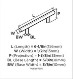 New in package! Set of 10 (6.13 Inch Long) Great quality heavy duty Amerock Carbon Steel Bar Pulls 3-3/4 Inch (96mm) Centre to Centre Pull - Sterling Nickel Model # BP19011CSG9, Retails $120+