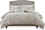 Brand new in package! Great Quality Wayfair Harbor House Suzanna Cotton & Chenille Duvet Cover Full/Queen Size - Taupe , Medallion Duvet Cover Set – 3 Piece – Cotton! Retails $270+