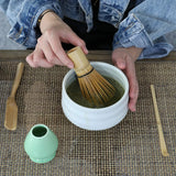 New TEANAGOO MA-01 Japanese Matcha Ceremony Accessory, Matcha Whisk (Chasen), Traditional Scoop (Chashaku), Tea Spoon, Black Whisk Holder, The Perfect Set to Prepare a Traditional Cup of Matcha.