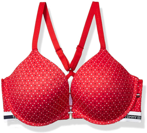 New Tommy Hilfiger Womens Basic Comfort Push Up Racerback Underwire Bra, Red, Sz 38D!