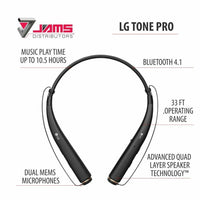 New in box! LG - TONE PRO HBS-780 Bluetooth Headset - Black! Retails $174+