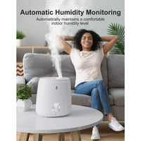 New in box! TaoTronics Top Fill Hybrid Ultrasonic Humidifier for Large Rooms (6L), Warm and Cool Mist Humidifier (Top Fill Ultrasonic Air Humidifier, Customized Humidity, Sleep Mode, LED Display, Whisper Quiet) NO REMOTE