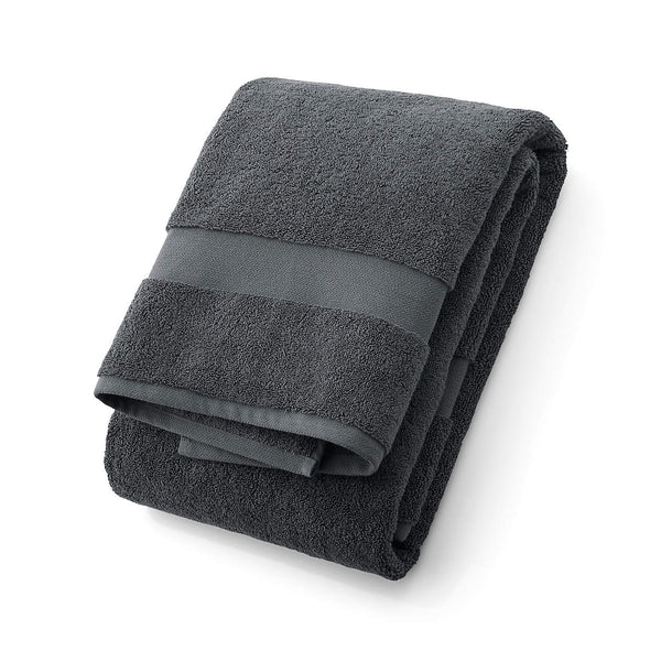 Organic Turkish Cotton Slate Grey Bath Towels