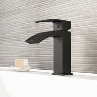 Vigo Matte Black Satro Single Hole Bathroom Faucet! Premium 7 Layer-Plated Finish! Retails $196+ on Sale!