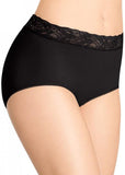 New with tags! Wacoal Cotton Suede® Brief in Black! Sz XL! Retails $15+