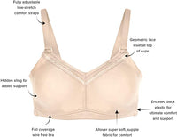 New with tags! Wacoal Womens Perfect Primer Wire Free Bra, Beige, Sz 38C! Retails $73+