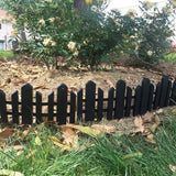 ABBA ECO Recycled Plastic Resin Decorative Border Garden Edging Landscape Fence Set-6 Pieces, 23 inch x 6 inch, Black! Retails $105+