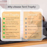 New TerriTrophy 4 Pc Bed Wedge Pillows Set - Orthopedic Wedge Pillow for Sleeping - Multi Angle Relief System for Back, Neck. Shoulder, and Leg Elevation Pillows | Acid Reflux, Anti Snoring - Machine Washable Cover, Grey!