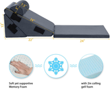 New TerriTrophy 4 Pc Bed Wedge Pillows Set - Orthopedic Wedge Pillow for Sleeping - Multi Angle Relief System for Back, Neck. Shoulder, and Leg Elevation Pillows | Acid Reflux, Anti Snoring - Machine Washable Cover, Grey!