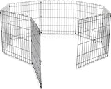 AmazonBasics Foldable Metal Pet Dog Exercise Fence Pen - 60 x 60 x 24 Inches