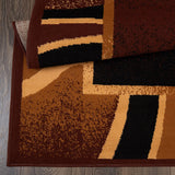 New Abstract Brown Area Rug by Home Dynamix, 1 Ft 9 Inch X 7 Ft 2 inch!