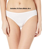 New in package! Amazon Essentials Women's Cotton Stretch Bikini Panty, 10-Pack, White!