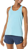 New with tags! Amazon Essentials Women's Studio Lightweight Keyhole Tank in Blue Heath, Sz S!