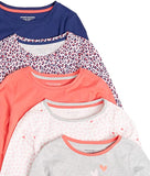 New Amazon Essentials Girls Girls' 5-Pack Long Sleeve Cotton Fashion Tees, Sz L (10)! Retails $55+