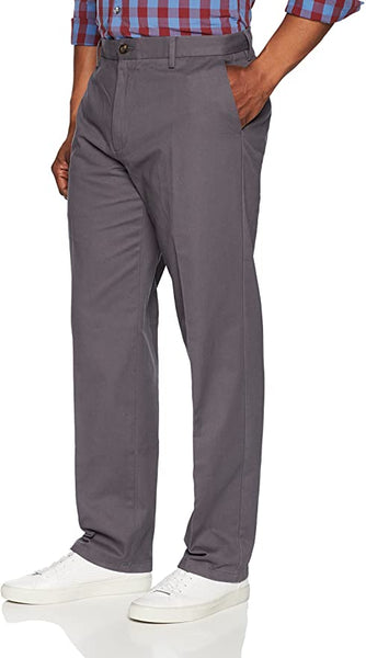 New with tags! Amazon Essentials Men's Classic-Fit Wrinkle-Resistant Flat-Front Chino Pant, Grey, Sz 40WX28L