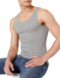 New in package! Amazon Essentials Men's 6-Pack Tank Undershirts in Black & Heather Grey, Sz XL!