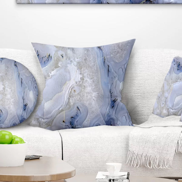 New Wayfair Abstract Agate Stone Background Pillow with removable washable cover  18"x18" Retails $62+